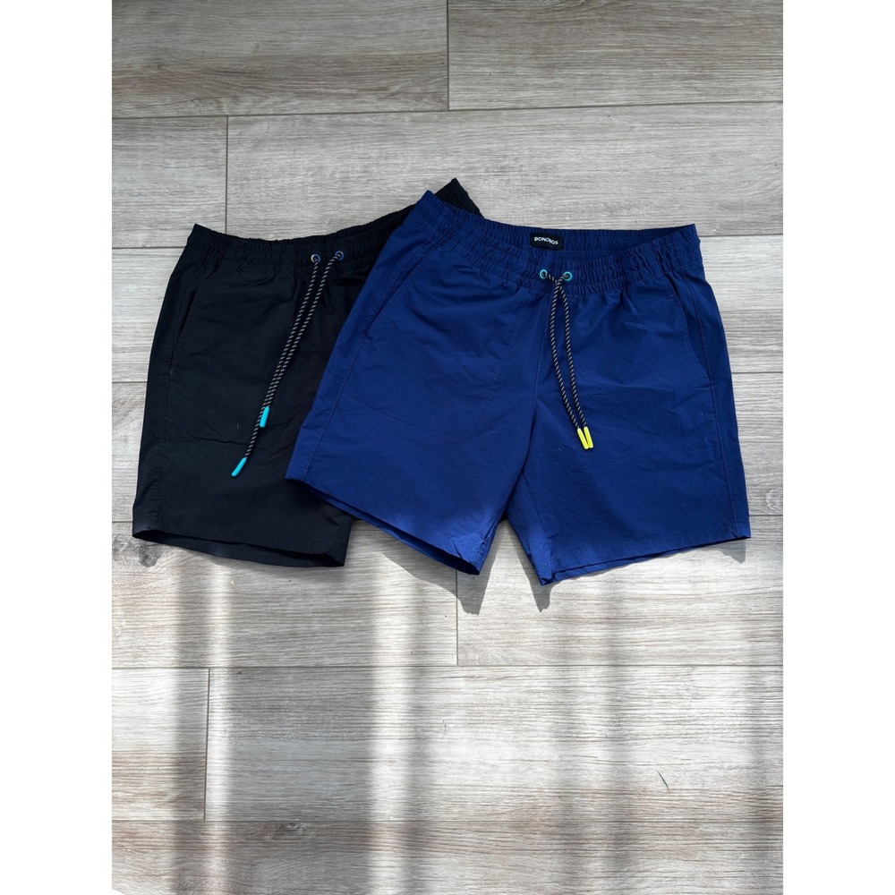 Bonobos Anywhere‎ Shorts Bundle Mens Navy Blue Black Elastic Waist 7in Inseam S